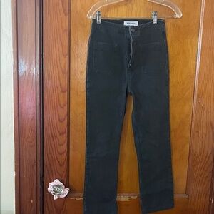 Reformation Charcoal Jeans size 25 (altered)